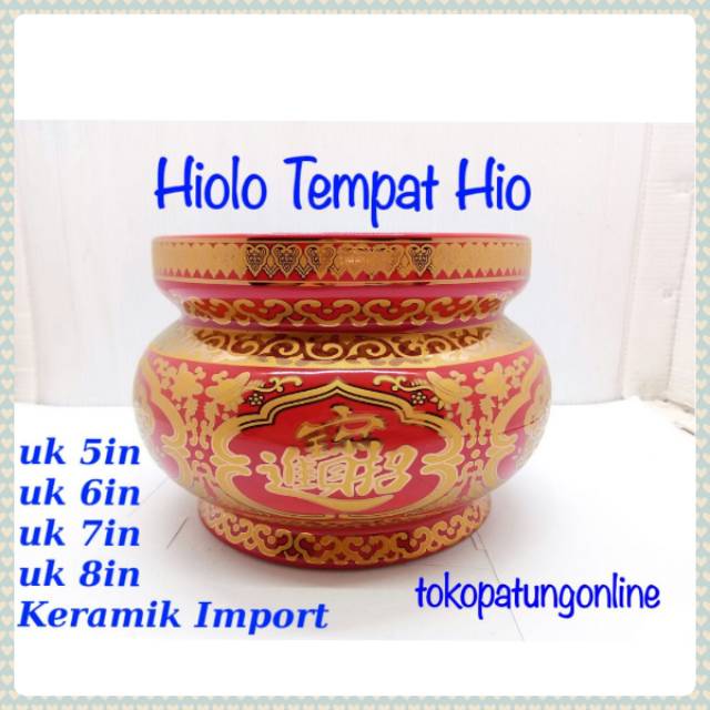 Hiolo Tempat Hio Cau Cai Keramik 5in