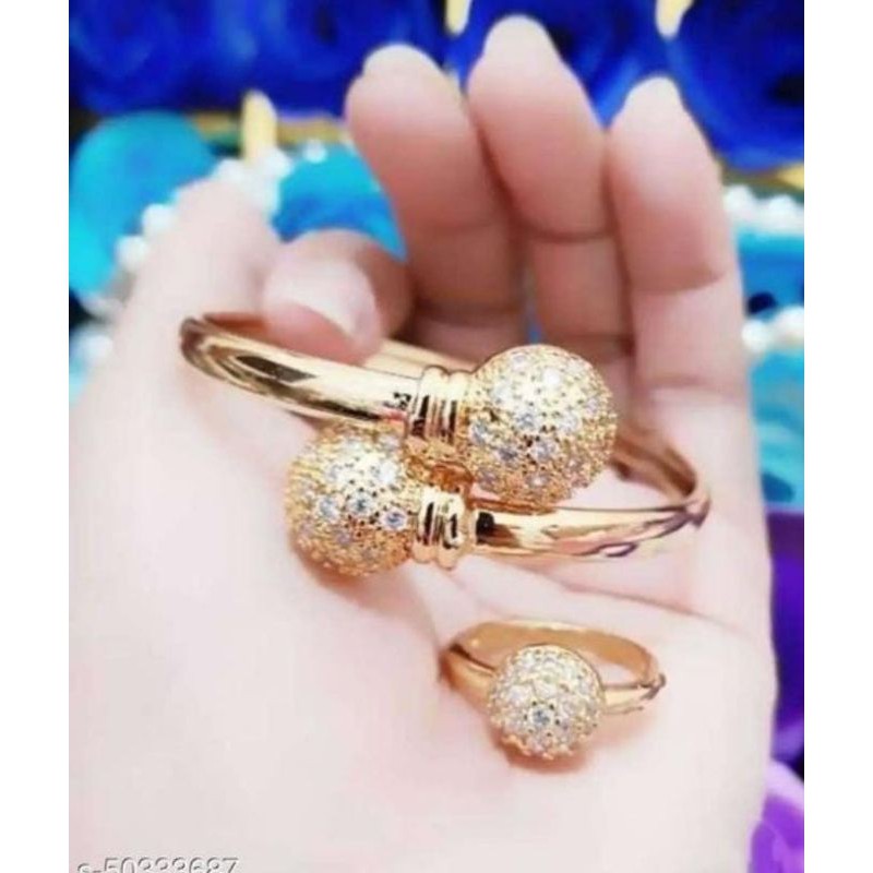 Gelang +cincin bola mata gold