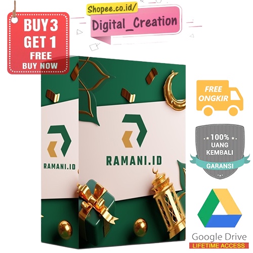 Ramani ID - 7970 Template Super Lengkap for Canva dan Power Point | Ramadhan | Microblog | Design Feed Social Media | Biolink | Website | Landingpage