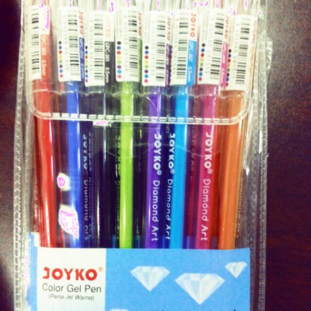 Pulpen gel boxy 8 warna warni  JOYKO diamond
