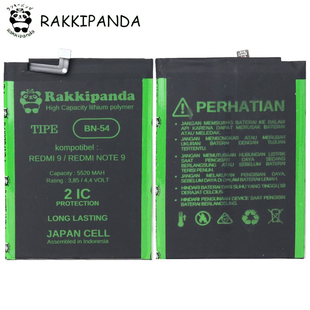 R/K- RakkiPanda BN54 BN 54 Redmi Note 9 / Redmi 9 Batre Batrai Baterai