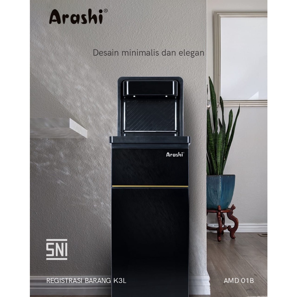 ARASHI Dispenser Air Galon Bawah Hot Cool AMD01B AMD02B / Dispenser Panas Dingin Cool / Dispenser Air Model Baru / Dispenser Lengkap Teko Listrik Coffee Maker / Dispenser Lengkap Dengan Remote