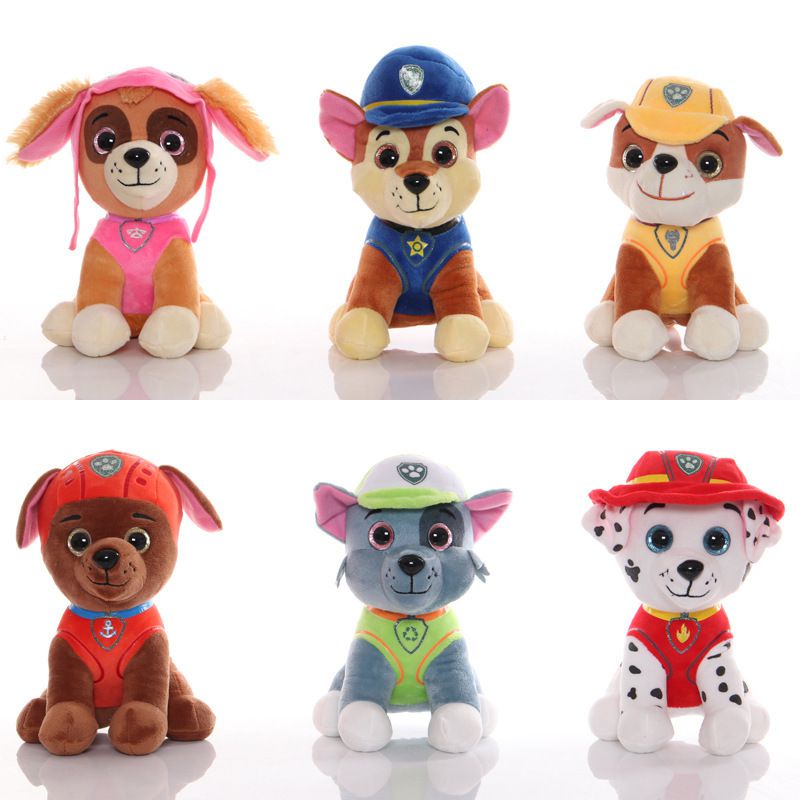 20cm Paw Patrol Dog Plush Toys Stuffed Puppy Doll Marshall Rubble Chase Rocky