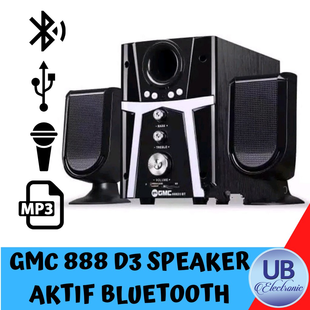 SPEAKER GMC BLUETOOTH 888D3 BT HITAM