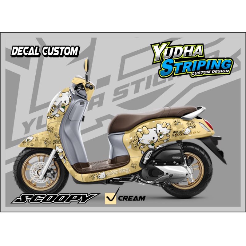 STICKER DECAL HELLO KITTY SCOOPY NEW 2020 / DECAL HELLO KITTY