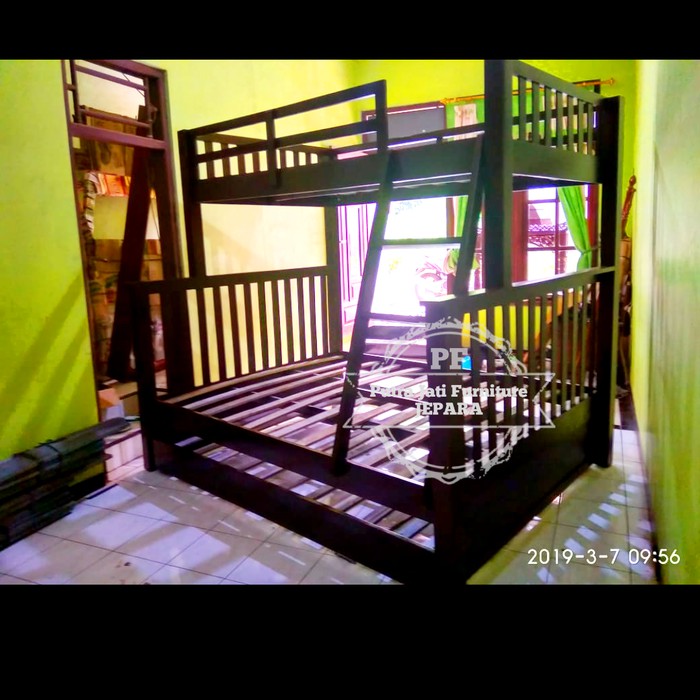 Furniture Jati Dipan Susun Tingkat Bunkbed Bahan Kayu Jati Jepara