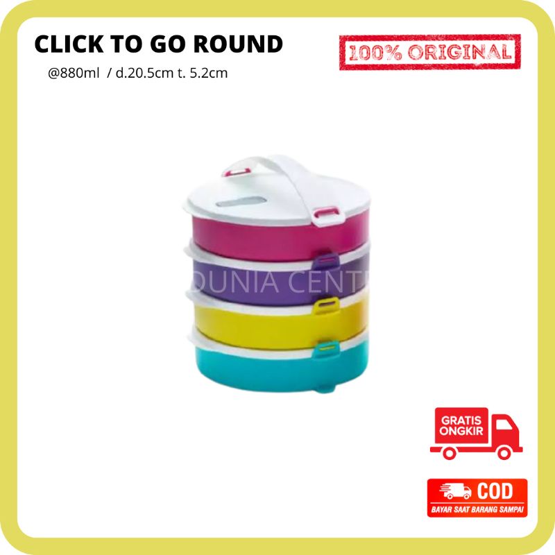 PROMO TUPPERWARE RANTANG CLICK TO GO ROUND SET ORIGINAL