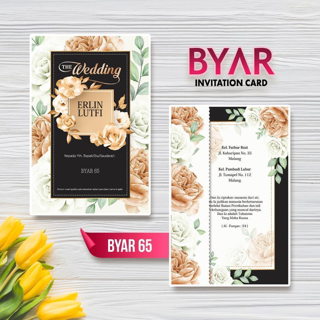 Blangko Undangan Pernikahan / Undangan Khitan seri Byar 65