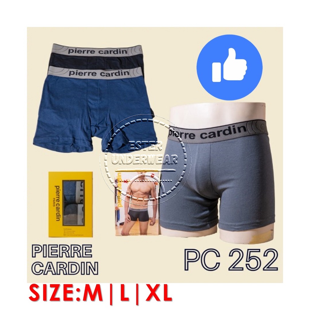 Celana Boxer Pria PIERRE CARDIN PC 252 ISI-2 Pcs bahan Katun