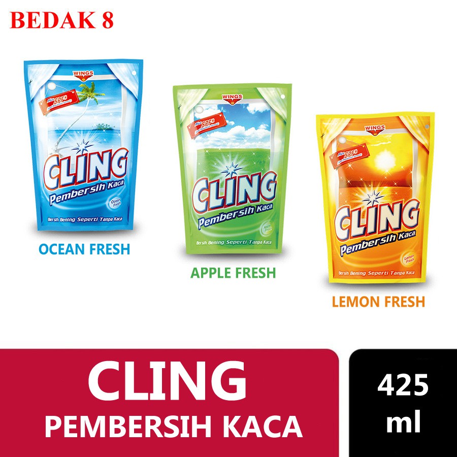 Cling Pembersih Kaca Pouch 425 ml