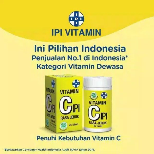 Vitamin C IPI Rasa Jeruk per botol isi 45 tablet