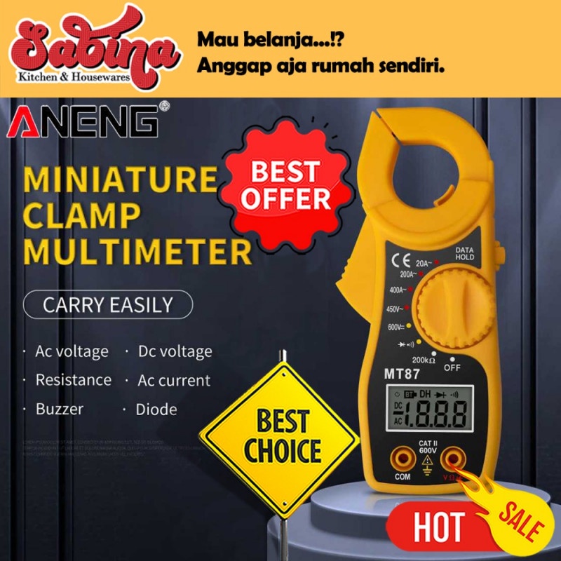 Tang Amper Multimeter Clamp Multitester Digital Voltage Tester LCD