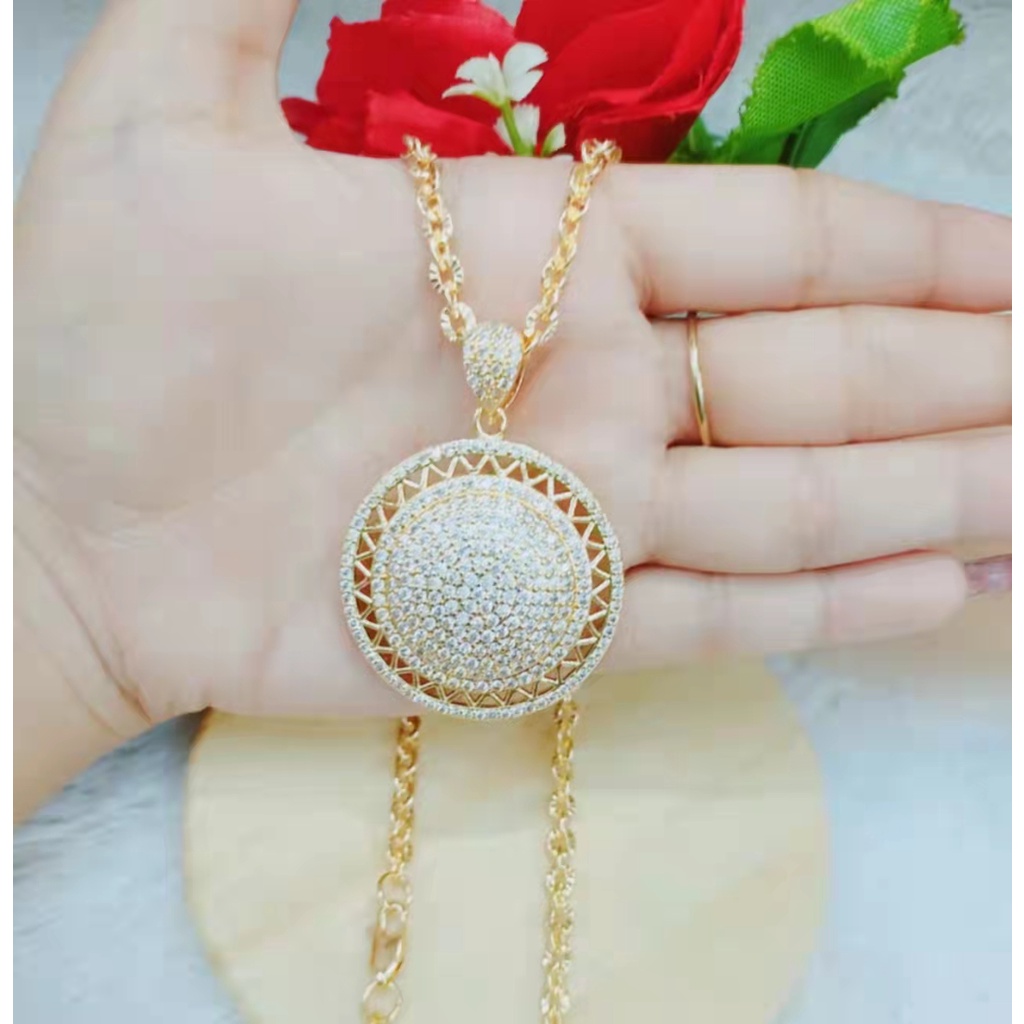 Kalung Xuping Mata Full Lapis Emas Perhiasan Fashion L36