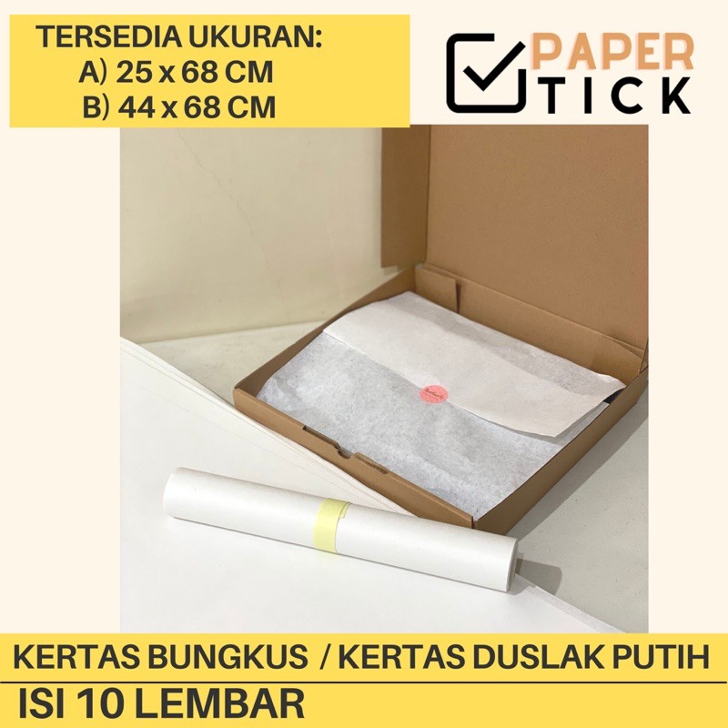 

Kertas Duslak / Doorslag Paper/ Kertas Bungkus Sepatu Baju Aksesoris Dompet / Paper