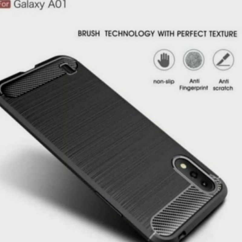 Samsung A01 A02 core soft case silikon carbon