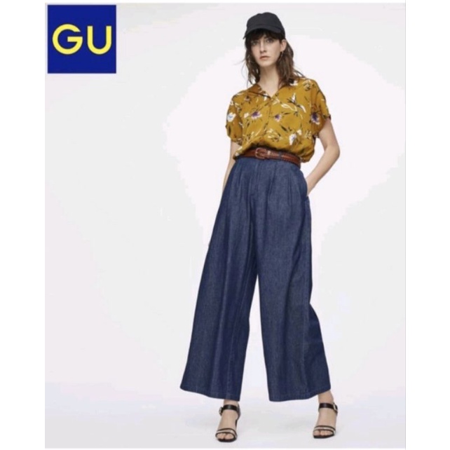Celana kulot GU bahan denim