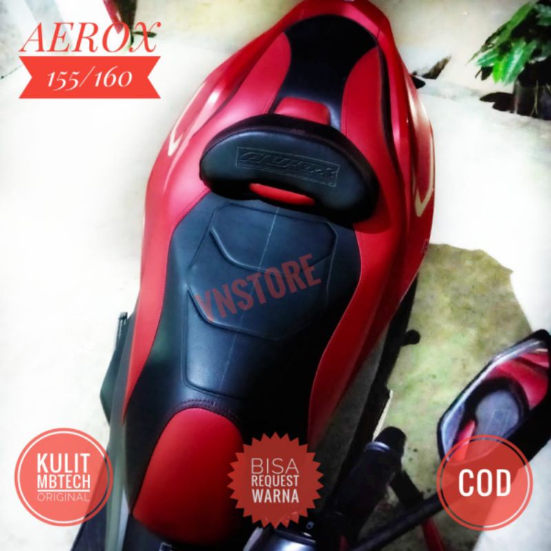 Cover Jok Aerox 155 160 New connected Kulit MBtech Custom Variasi Terbaru Anti Rembes Air