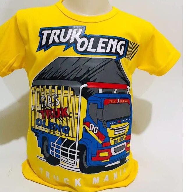 ☼ KAOS ANAK LAKI-LAKI MOBIL TRUCK OLENG USIA 1-10 TAHUN SABLON ❅
