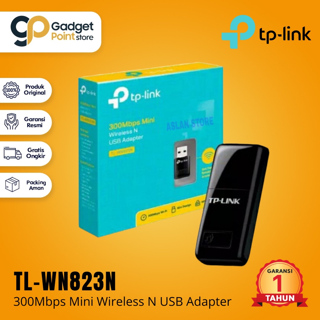 TP-LINK TL-WN823N USB Wifi Adapter Mini 300Mbps TP LINK TL WN 823 N - Garansi Resmi 1 Tahun