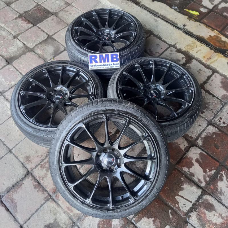 VELG MOBIL BEKAS COPOTAN HSR HEIYA RING 17 + BAN ACCELERA PHI 215 45 R17 VIOS YARIS AVANZA LIVINA
