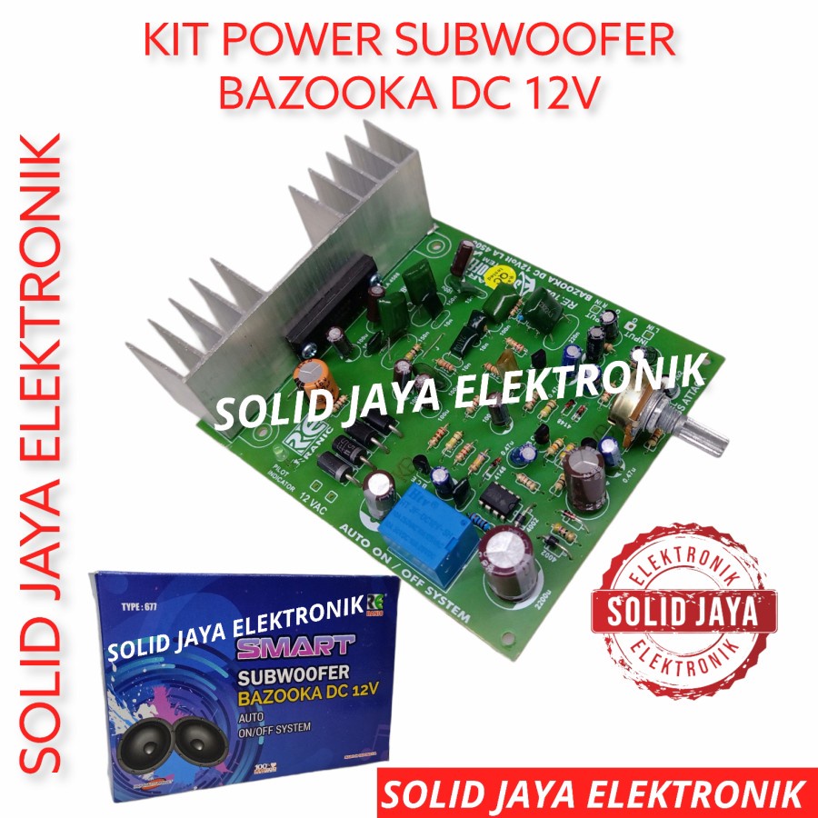 KIT POWER SUBWOOFER BAZOKA 12V 12VDC 12 VOLT SUB WOOFER BASS LOW AMPLIFIER CAR MOBIL BAZOOKA BAZOKA DC 12V 12 VOLT V MOBIL RUMAH RANIC 677 RANIC-677 BAZOKA RANIC AUTO ON OFF