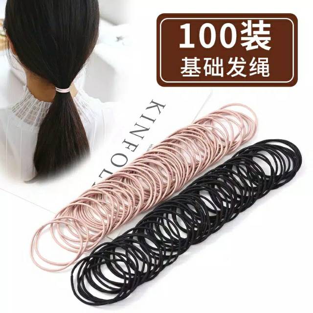 Terlaris Karet Ikat  Rambut  Polos  Gaya korea  Shopee 