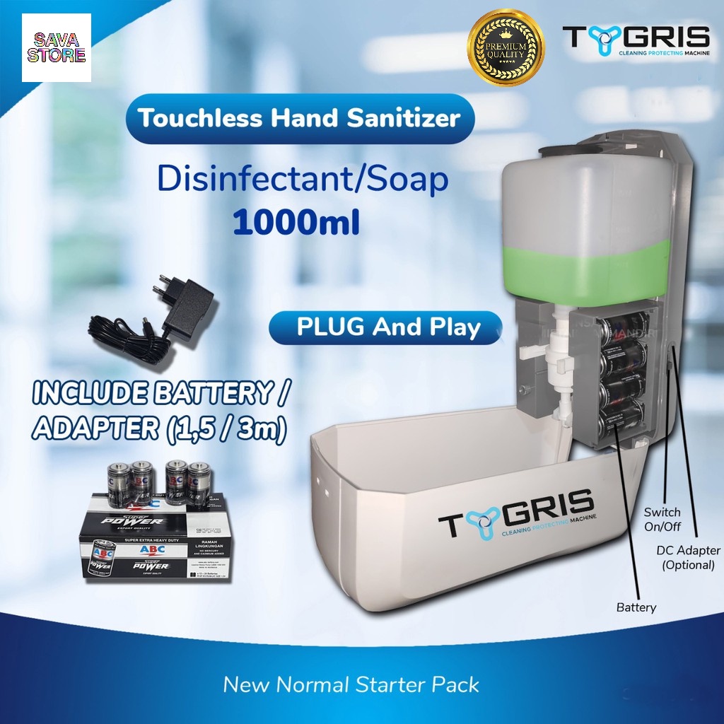 HAND SANITIZER DISPENSER OTOMATIS TYGRIS AUTOMATIC TOUCHLESS LIQUID HANDSANITIZER DISPENSER 1000ML