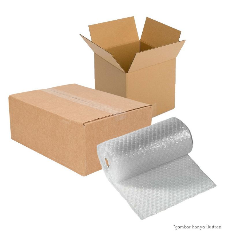 

BUBBLE WRAP + KARDUS UNTUK PACKING LEBIH AMAN (PER 1PCS/BARANG)