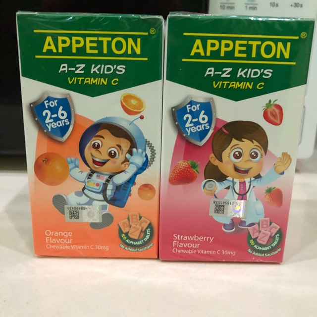 Vitamin C Appeton Untuk Anak dengan Rasa Jeruk dan Strawberry