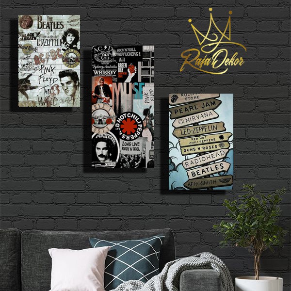 pusatmode Hiasan Dinding Music Art Size 15x30 &amp; 20x30 cm