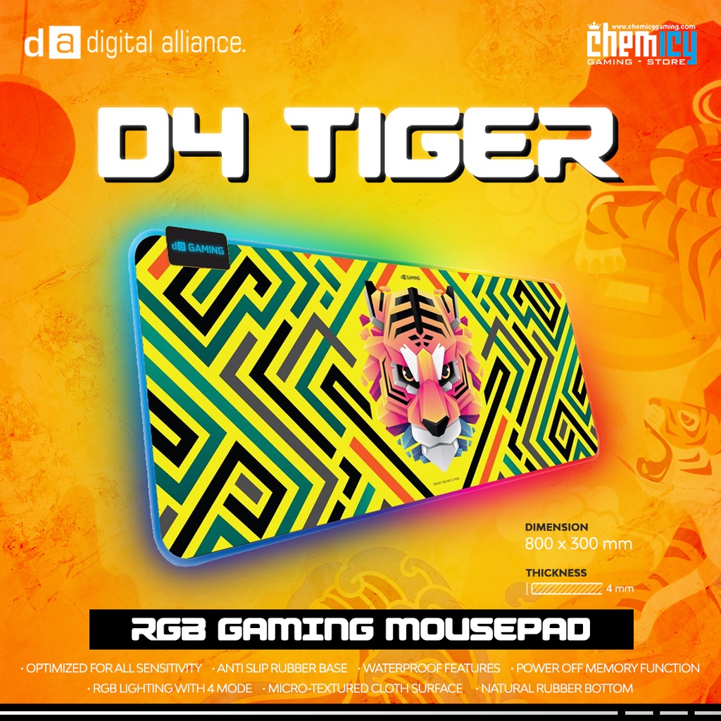 Digital Alliance D4 Tiger RGB Cloth XL Gaming Mousepad