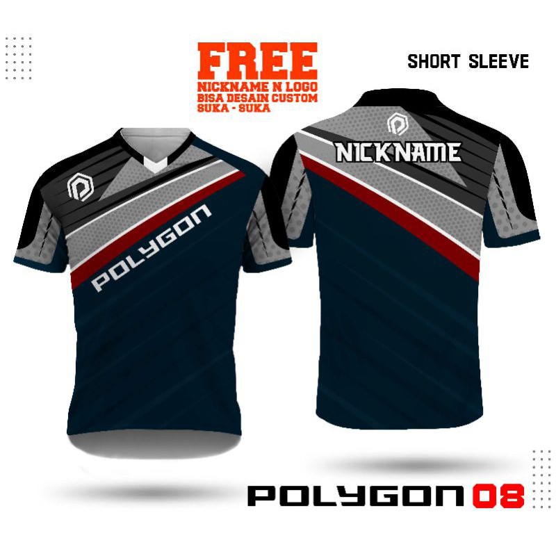 baju kaos jersey sepeda Polygon, Jersey Polygon gowes bike mtb