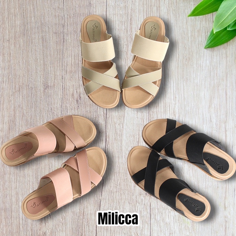 Milicca Sandal Wanita Platform Karet Kasual Virasina