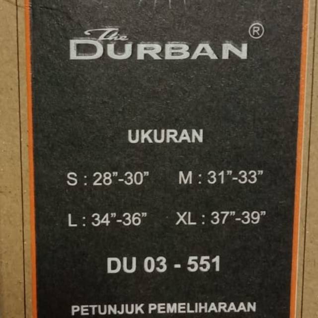 1 dus Celana pria merk Durban karet kecil