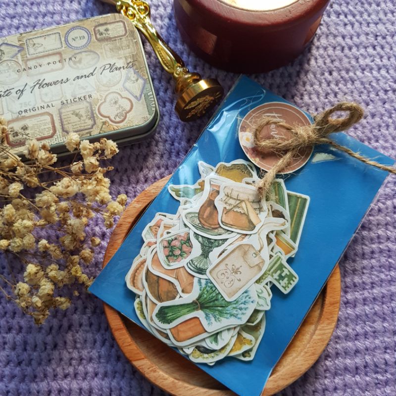 

Sticker Journal - Mix Vintage Prop Tea Time Watercolour Painting