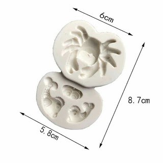 Cetakan Silikon Puding Coklat Kepiting ikan