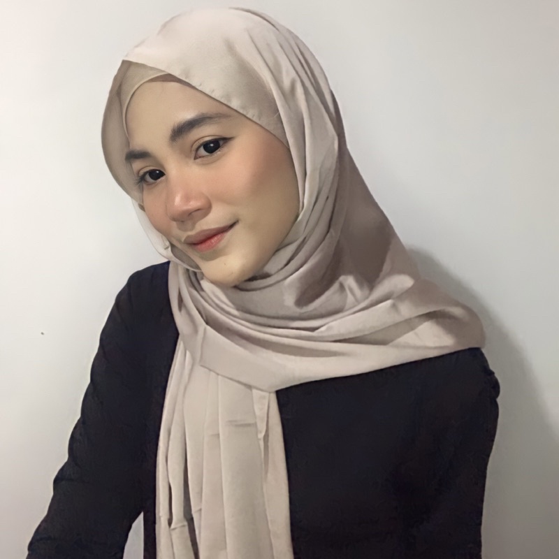 Pashmina Premium Satin Silk Malaysia Textured Crinkle (JAHIT TEPI KECIL SUPER RAPI)-Pinkclay(noncrinkle)