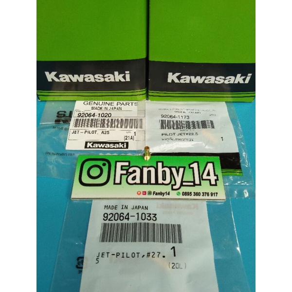 Pilot Jet Karbu Ninja RR Original Kawasaki Ukuran 22,5 25 27,5 Pilot Jet Pj Ninja RR