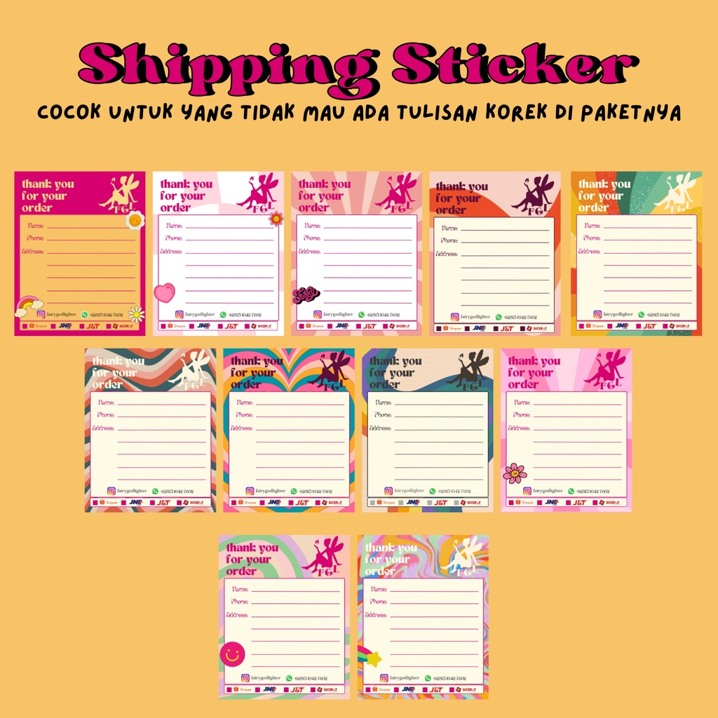 

Shipping Sticker | Cocok untuk kado/yang tidak mau ada tulisan korek di paketnya