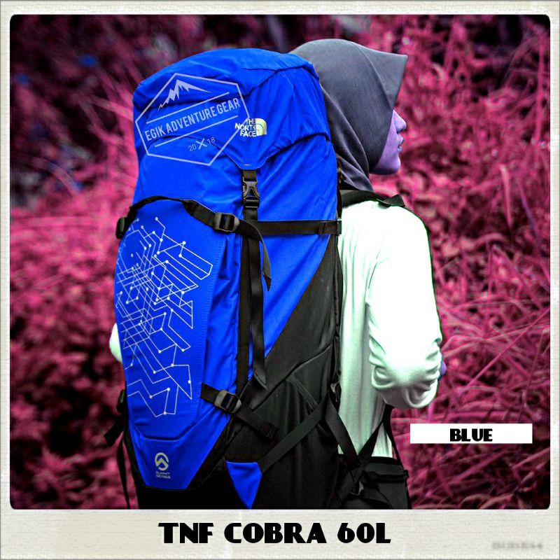 Carrier 60L+5L | Tas Gunung 60L | Carrier Cobra 60L Free Raincover