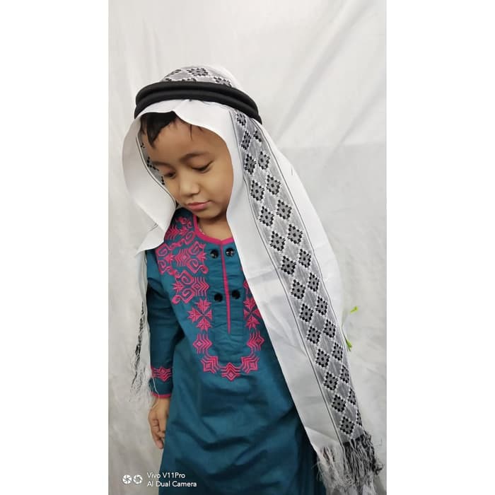SORBAN ANAK PLUS IGAL PENGIKAT SORBAN/SORBAN ANAK MOTIF DOBY PLUS IGAL/BISA BAYAR DITEMPAT/COD