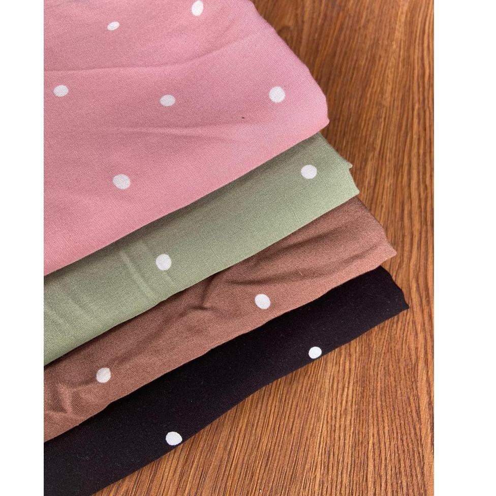 SUPER DISKON Kain Katun Rayon Motif Viscose Polkadot Premium