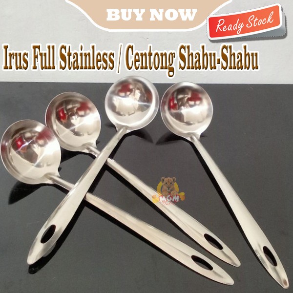 Irus FULL Stainless Steel ANTI KARAT 45cc sendok shabu2 centong kuah