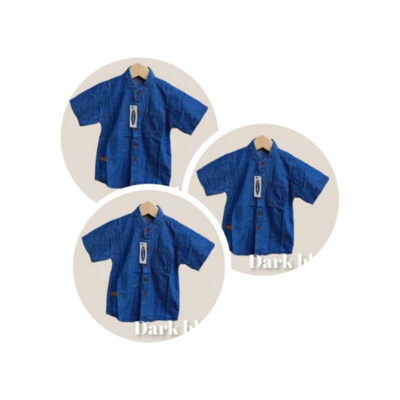 kemeja jeans koko anak-anak imut buat cowok-cewek