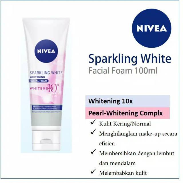 NIVEA SPARKLING WHITE FACIAL FOAM 100ML