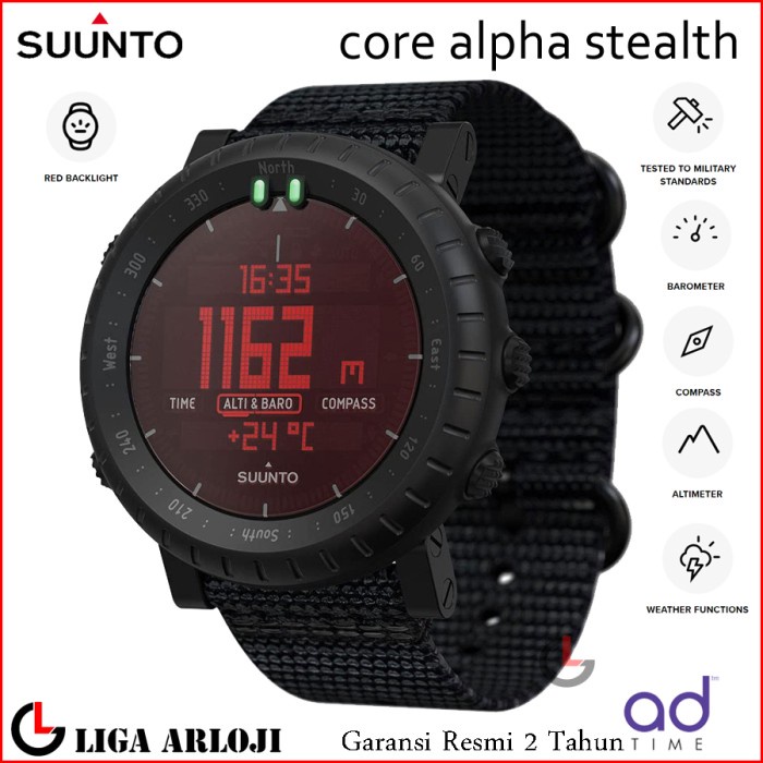 terlaris cod Jam Tangan Pria Suunto Core Alpha Stealth SS050504000 Original jam tangan