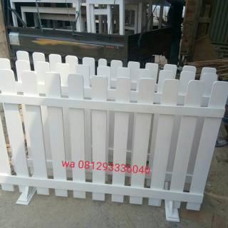  PAGAR  KAYU  JATI BELANDA 100X100CM CAT  PUTIH  Shopee Indonesia