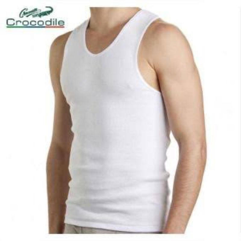 KAOS SINGLET PRIA CROCODILE ORIGINAL 100%