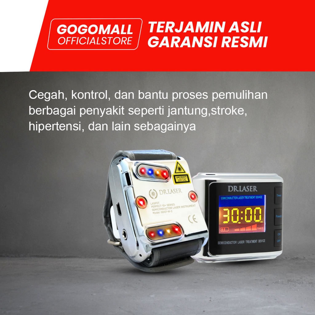 NEW DR LASER PERFECT 10 PLUS + LASER PAIN PAD 9 HOLE - ASLI GOGOMALL