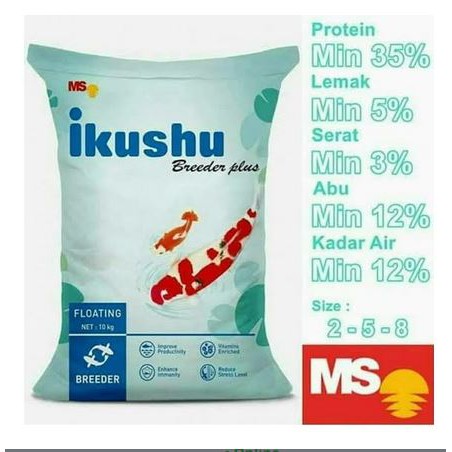 Ikushu Breeder Plus Makanan Premium Ikan Hias Koi 10Kg